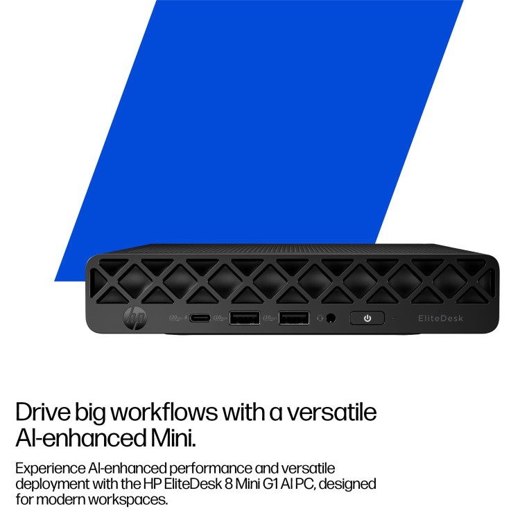 HP EliteDesk 8 G1i AI Intel Core Ultra 5 235T 16GB RAM 512GB SSD Windows 11 Pro Mini PC