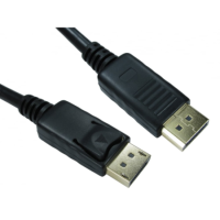 OEM 3 Meter M to M DisplayPort Cable with Locking 20 Pin Connector Black