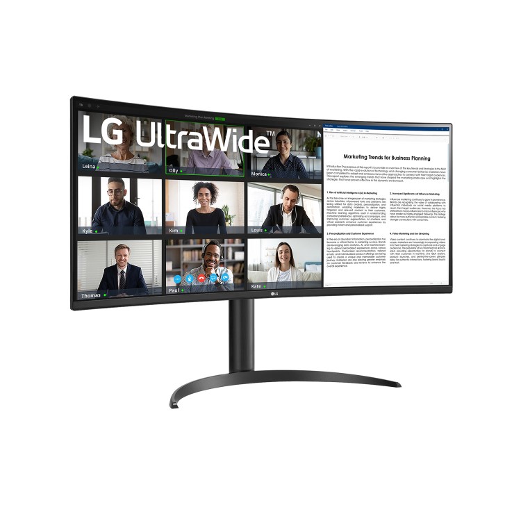 LG UltraWide 34WR55QK 34" VA WQHD 100Hz USB-C Curved Monitor 