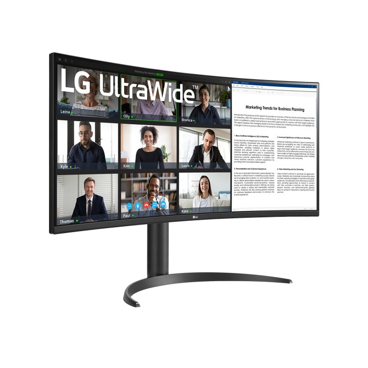 LG UltraWide 34WR55QK 34" VA WQHD 100Hz USB-C Curved Monitor 