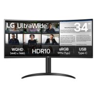 LG UltraWide 34WR55QK 34" VA WQHD 100Hz USB-C Curved Monitor 