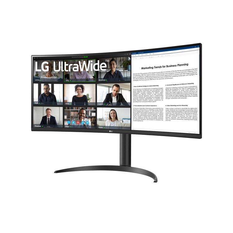 LG UltraWide 34WR55QK 34" VA WQHD 100Hz USB-C Curved Monitor 