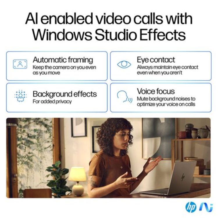 Refurbished HP OmniBook X 14-fe0501na Copilot+ PC Snapdragon X1E-78-100 16GB RAM 1TB SSD 14 Inch Windows 11 Touchscreen Laptop - Silver