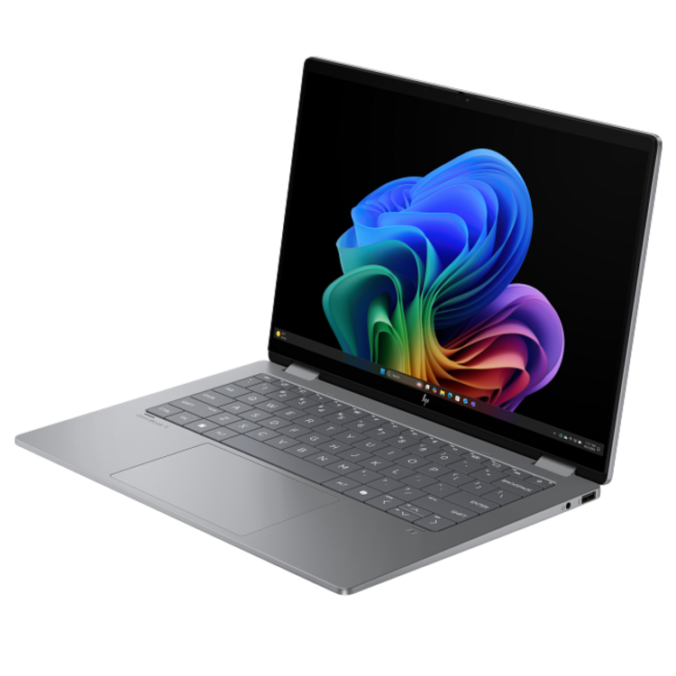 Refurbished HP OmniBook X Flip Next Gen AI 14-fk0502na Copilot+ PC AMD Ryzen AI 7 350 16GB RAM 1TB SSD 14 Inch Windows 11 Touchscreen Convertible Laptop - Silver