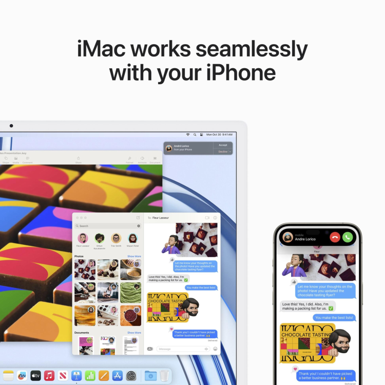 Refurbished Apple iMac 2023 M3 8-Core CPU 10-Core GPU 8GB RAM 256GB SSD 24 Inch 4.5K All-in-One PC - Blue