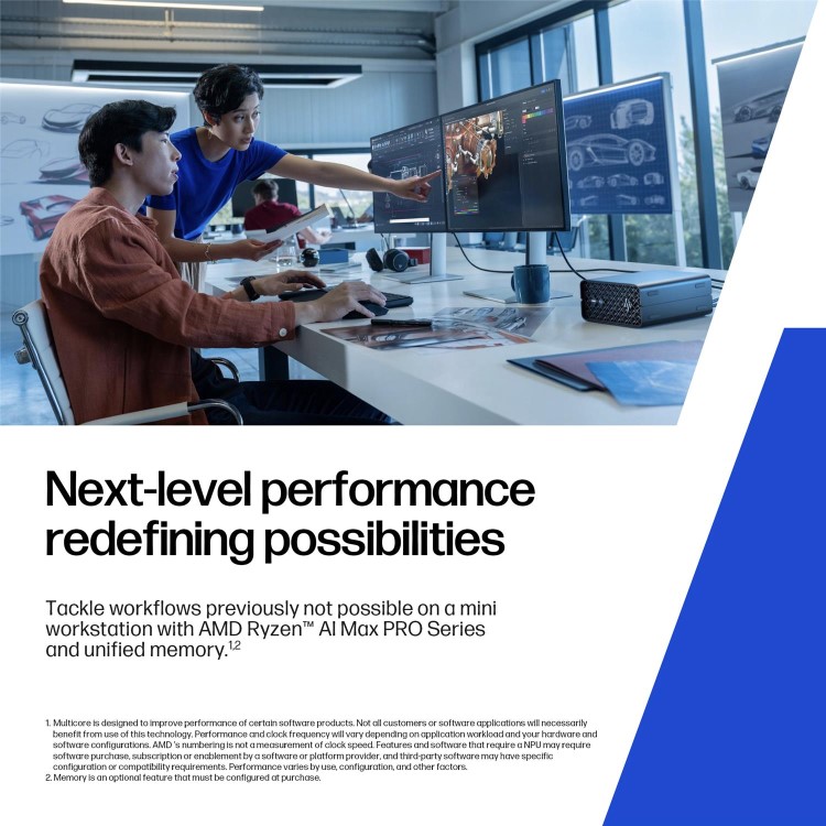 HP Z2 Mini G1a AMD Ryzen AI Max PRO 385 64GB RAM 1TB SSD Windows 11 Pro Workstation PC