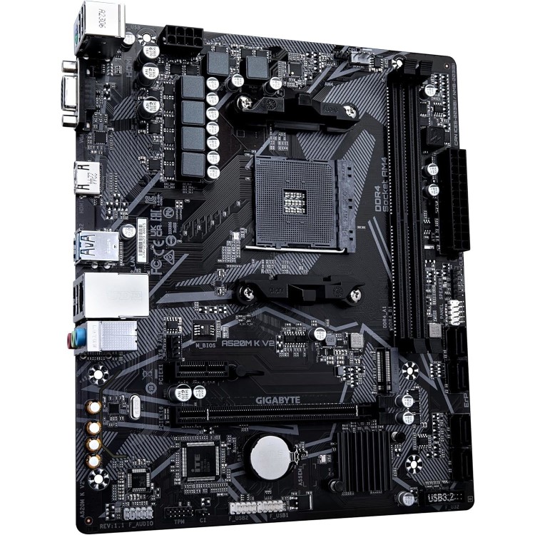 Gigabyte A520M K V2 AMD A520 AM4 DDR4 Micro ATX Motherboard