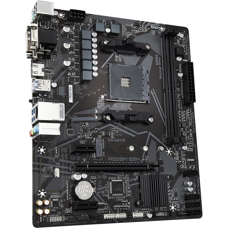 Gigabyte A520M S2H AMD A520 AM4 DDR4 Micro ATX Motherboard