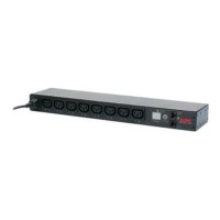 APC NetShelter Switched Rack PDU, 1U, 1PH, 2.3kW 230V 10A or 2.5kW 208V 12A, 8 C13 outlets, C14 Cord