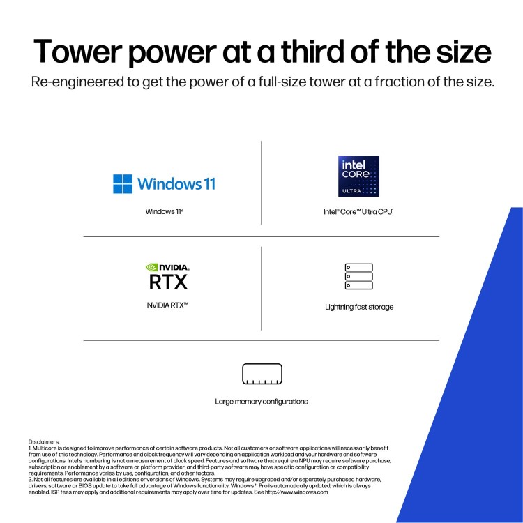 HP Z2 G1i SFF Intel Core Ultra 7 265 32GB RAM 1TB SSD RTX A400 Windows 11 Pro Workstation PC