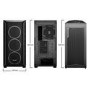 Be Quiet Shadow Base 800 FX BGW63 Airflow Optimized Mid Tower Case Aluminum Black Chassis