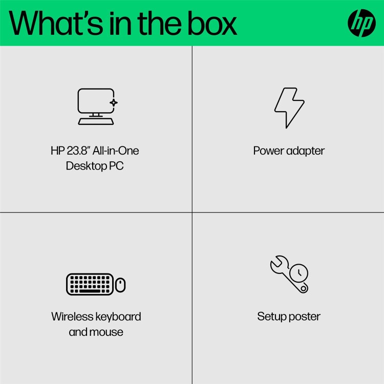 HP 24-CR0063NA Intel Core i3 8GB RAM 256GB SSD 23.8 Inch Windows 11 All-in-One PC