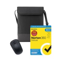 Norton 360 Deluxe with Wireless Mouse and 11-13 Inch Laptop Sleeve