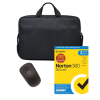 Norton 360 Deluxe with Wireless Mouse and 15.6 Inch Laptop Bag