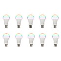 BUN/IQ-wifiBulbB22/76572 electriQ Smart dimmable colour Wifi Bulb with B22 bayonet ending - Alexa & Google Home compatible - 10 Pack
