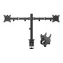 electriQ Dual Monitor Arm + PC Mount