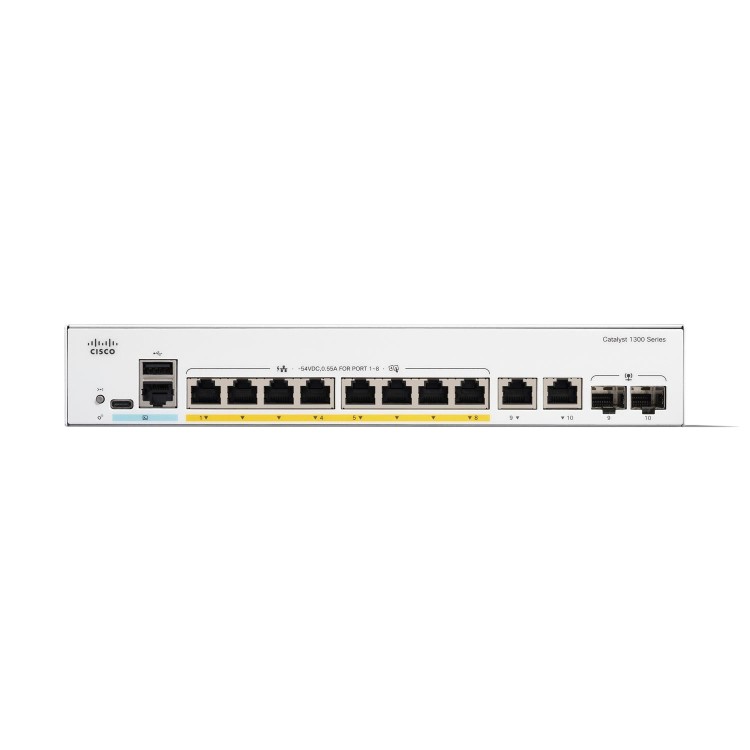 Cisco Catalyst 1300 8p GE PoEExt PS 2x1G Combo