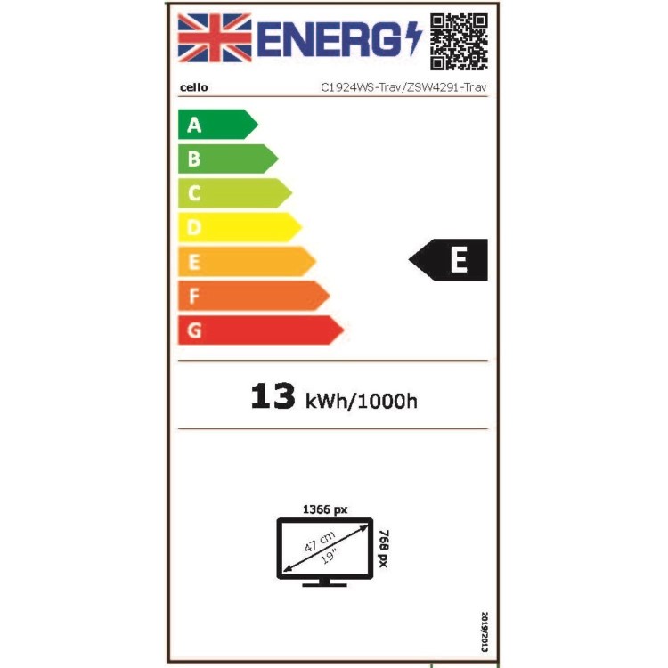 Cello 19 inch 12 Volt Traveller Smart Frameless TV Ultrafast WebOS