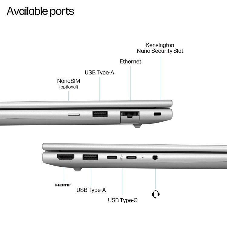 HP EliteBook 6 G1q Next Gen AI Qualcomm Snapdragon 32GB RAM 512GB SSD 14 Inch Windows 11 Pro Laptop