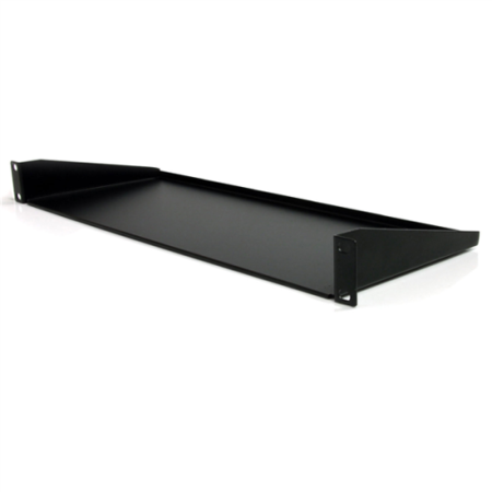 1U Black Universal Server Rack Cabinet Shelf