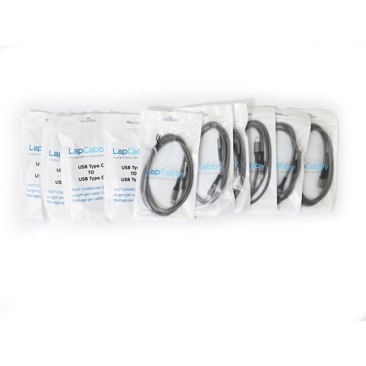 LapCabby 100W 1 Meter USB-C to USB-C Cable 100 Packs