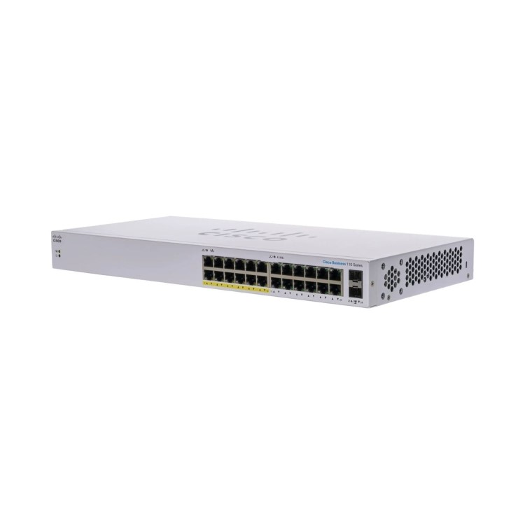 Cisco Business CBS110-24PP-UK 24-Port PoE Rack-mountable Unmanaged Switch