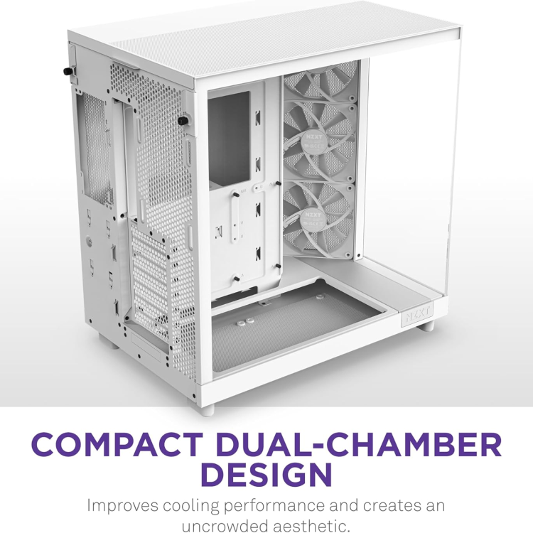 NZXT H6 Flow Mid Tower PC Case White