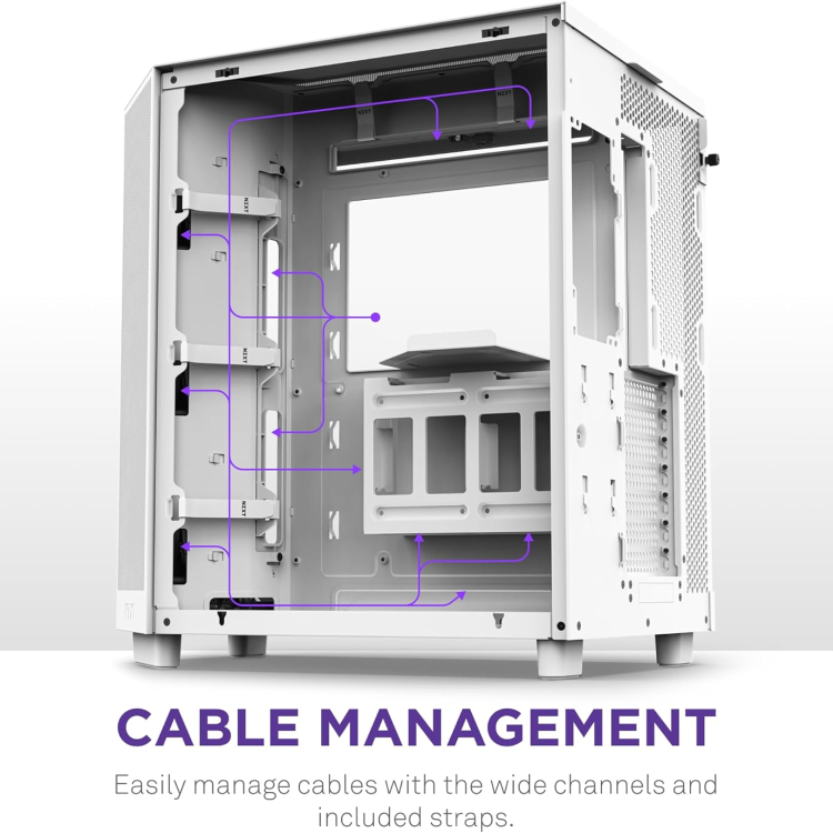 NZXT H6 Flow Mid Tower PC Case White