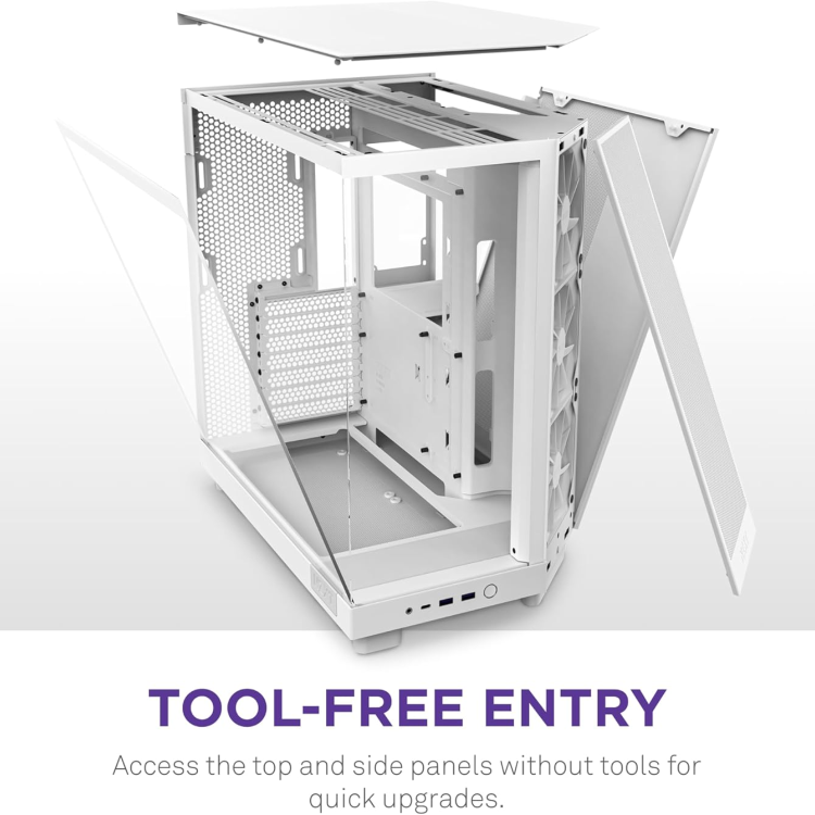 NZXT H6 Flow Mid Tower PC Case White