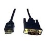 OEM 2 Meter Black HDMI M - DVI-D Cable Gold