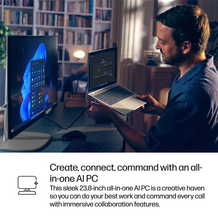 HP EliteStudio 8 Intel Core Ultra 5 235 16GB RAM 512GB SSD 23.8 Inch Windows 11 Pro Touchscreen All-in-One PC