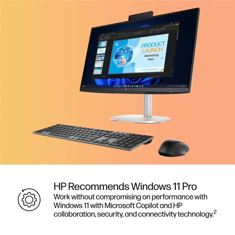 HP EliteStudio 8 Intel Core Ultra 7 265 24GB RAM 512GB SSD 23.8 Inch Windows 11 Pro All-in-One PC