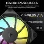 120MM FAN - CORSAIR RS120 RS ARGB PWM DAISY CHAIN 4 PIN, TRIPLE PACK, BLACK
