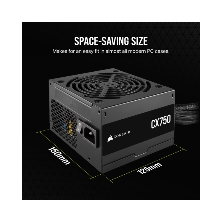 Corsair CX750 750W Non-Modular 80 PLUS Bronze Power Supply