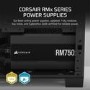 CORSAIR 750W ENTHUSIAST SERIES RM750X PSU, FULLY MODULAR, 80PLUS GOLD, ATX 3.1