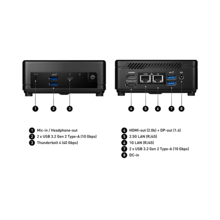 MSI Cubi 5 12M Intel Core i5-1235U 8GB RAM 512GB SSD Windows 11 Pro Mini PC