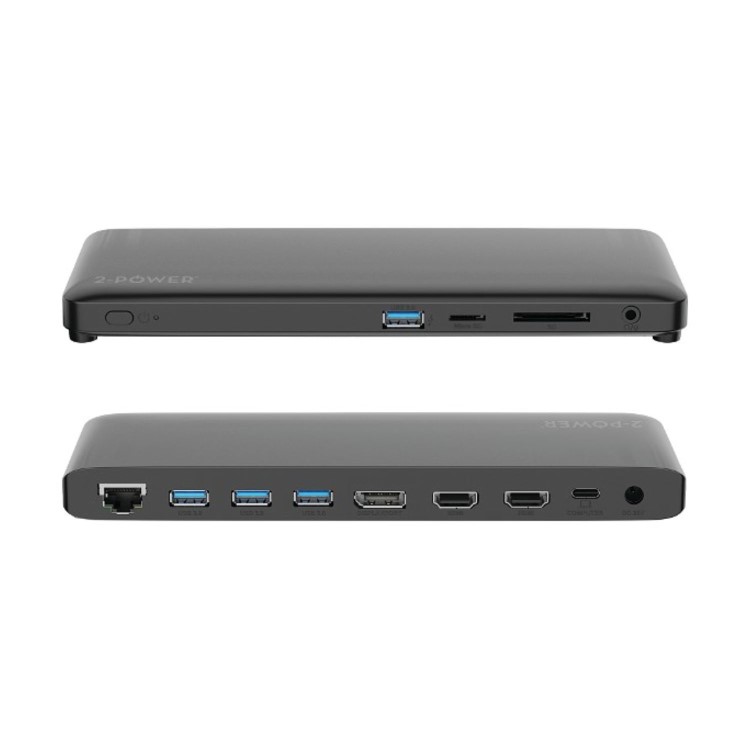 2-Power USB-C Triple Display Docking Station