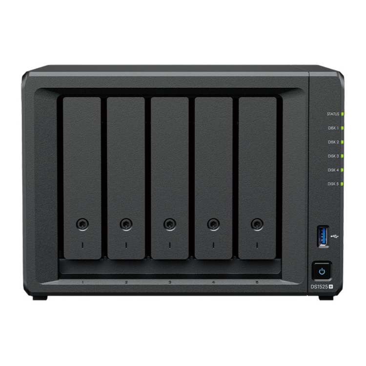 Synology DS1525+ 8GB RAM 5 Bay SATA Desktop NAS Expansion Enclosure