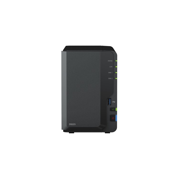 Synology DiskStation DS223 2GB RAM with 16TB Installed Storage 2 Bay SATA Desktop NAS