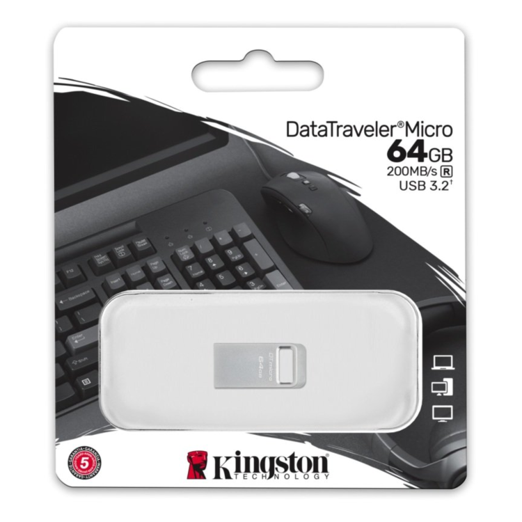 Kingston DataTraveler 64GB Micro USB 3.2 Flash Drive
