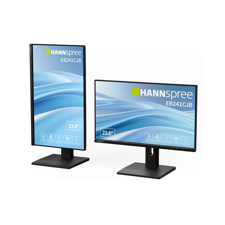 Refurbished HANNspree 23.8" Hybri Paperlike TN Transflective LCD Full HD Eye-Care USB-C Height-Adjustable Monitor