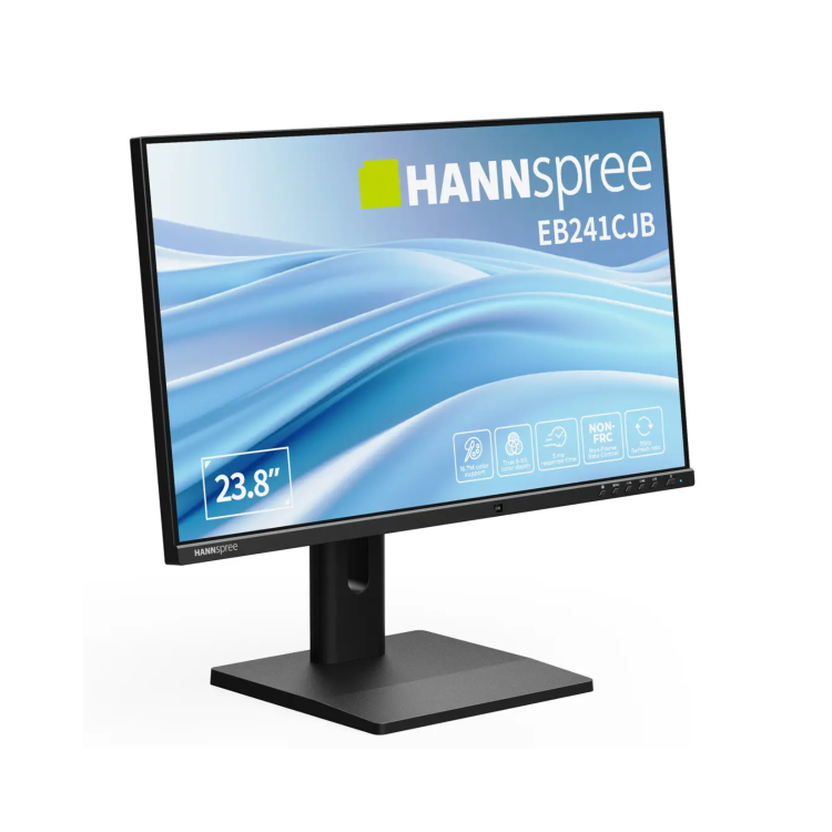 Refurbished HANNspree 23.8" Hybri Paperlike TN Transflective LCD Full HD Eye-Care USB-C Height-Adjustable Monitor