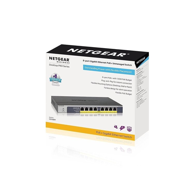 Netgear GS108PP 8 Port Unmanaged Switch