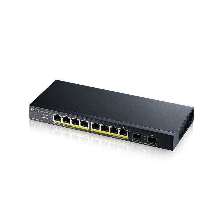 Zyxel GS1100-10HP 8-Port Unmanaged Desktop Gigabit PoE+ Switch