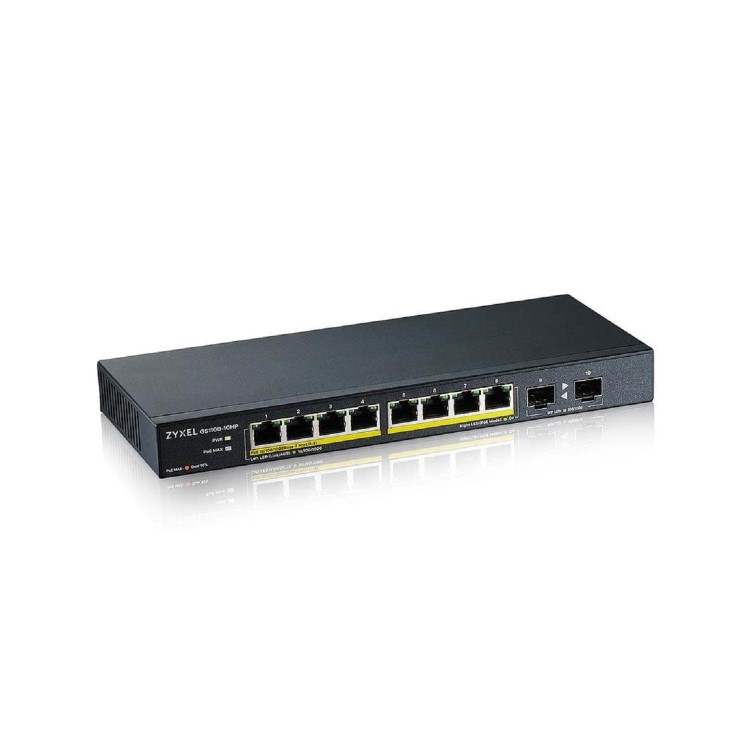 Zyxel GS1100-10HP 8-Port Unmanaged Desktop Gigabit PoE+ Switch