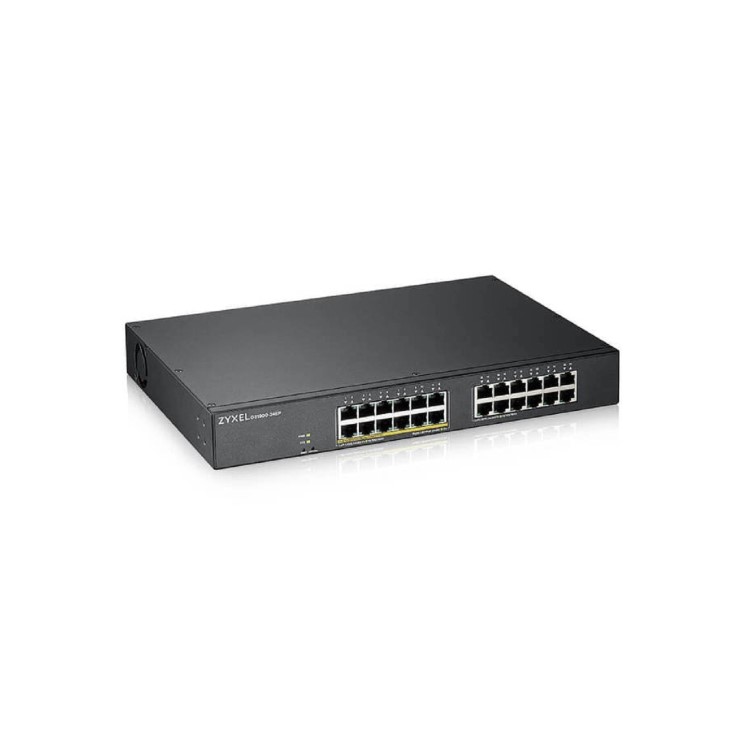 Zyxel GS1900-24EP 24-Port Smart Managed Rackmount Gigabit PoE+ Switch