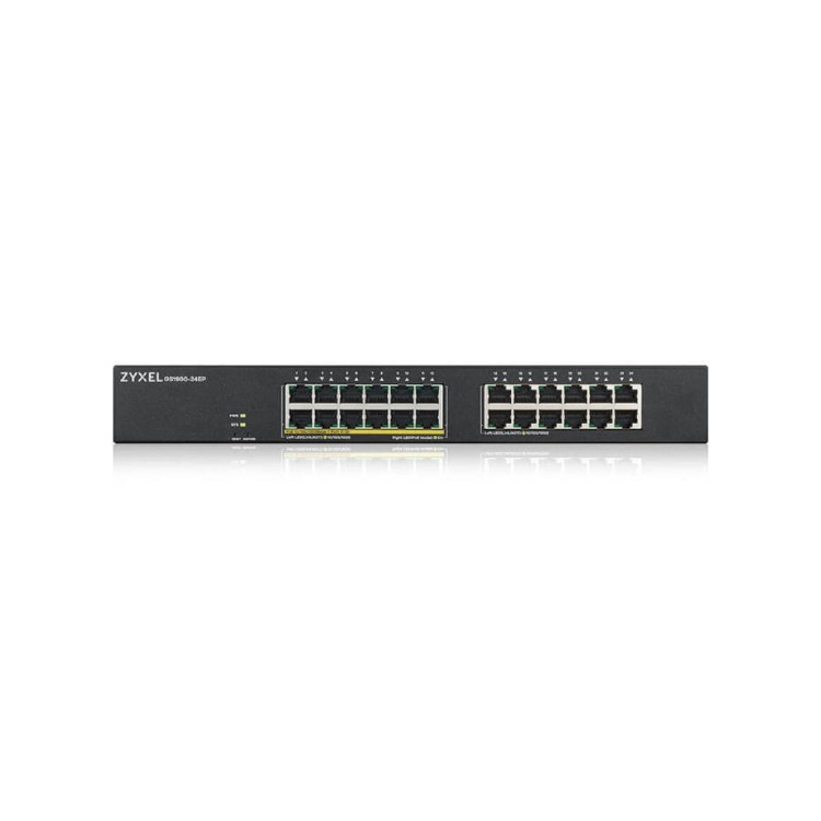 Zyxel GS1900-24EP 24-Port Smart Managed Rackmount Gigabit PoE+ Switch