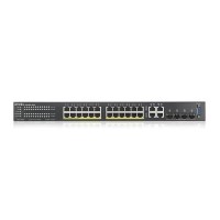 Zyxel GS2220-28HP NebulaFlex Pro 24-Port Layer 2 Managed Rackmount Gigabit PoE+ Switch