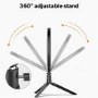 electriQ 10" LED Ring Light with Tripod Stand Phone Holder and Remote - electriQ