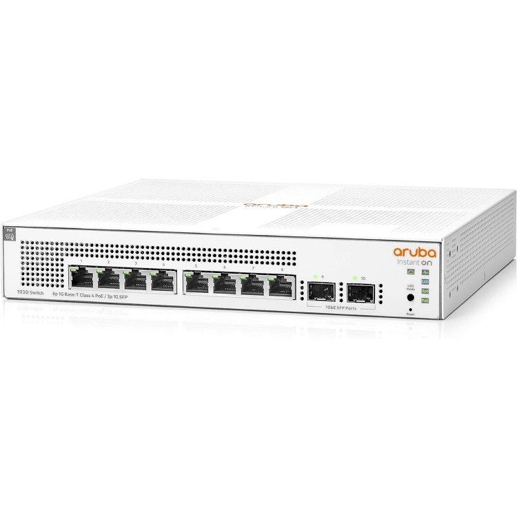 HPE Aruba Instant On 1930 8G 8-Port Gigabit PoE+ with SFP L3 Managed Rack-mountable Switch 124W
